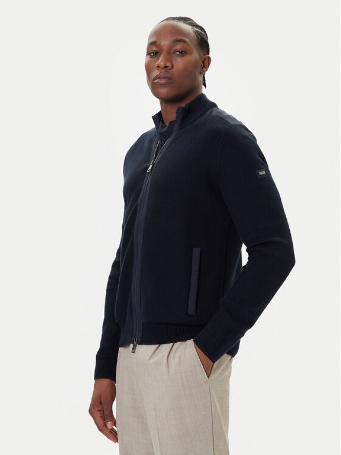 Bugatti Bluza 7600-85545D Granatowy Regular Fit