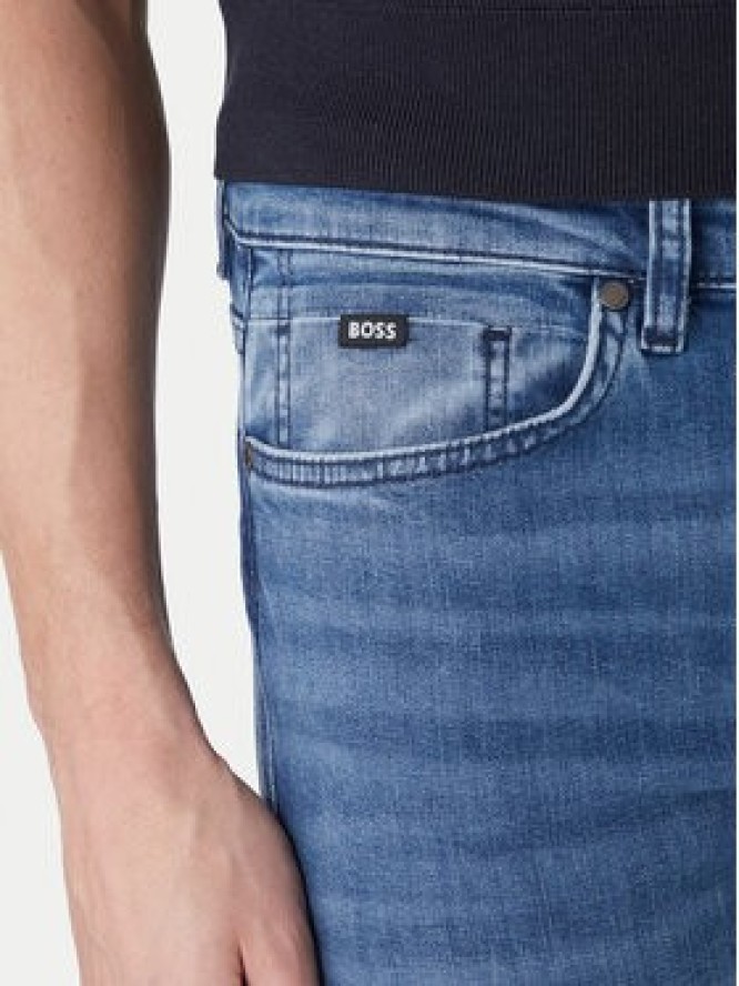 BOSS Jeansy P-Delaware 50555220 Granatowy Slim Fit