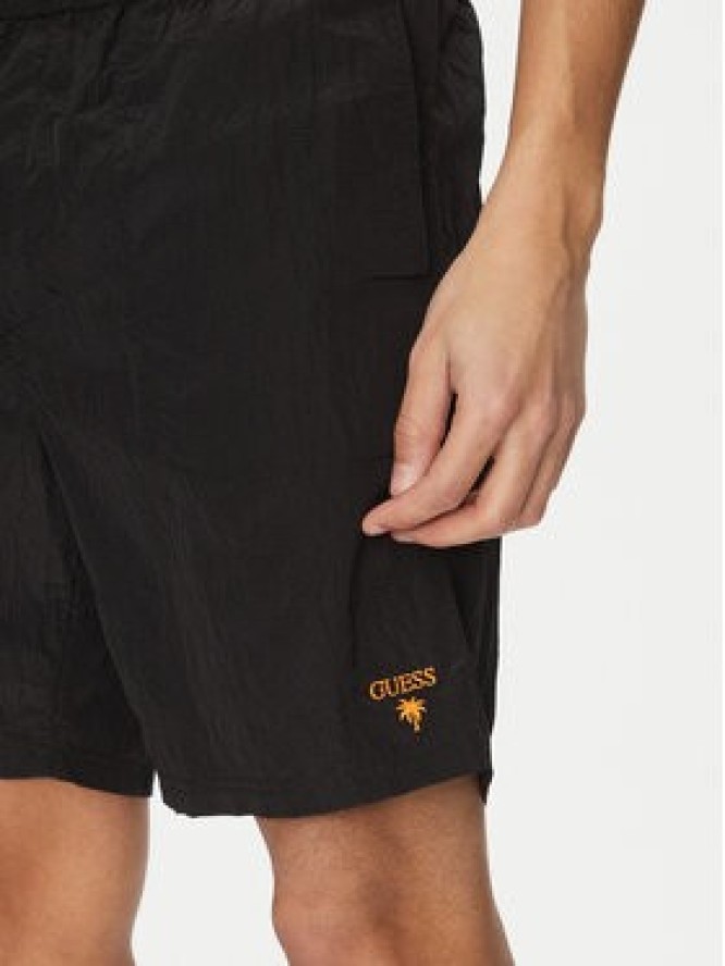 Guess Szorty materiałowe F5GT13 WH1D2 Czarny Regular Fit