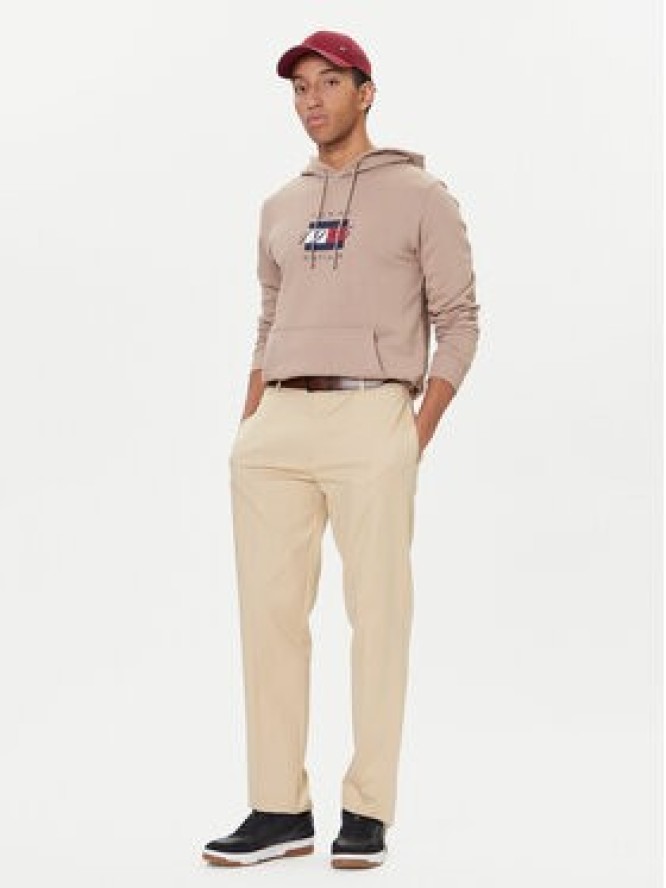 Tommy Hilfiger Bluza Linear Flag MW0MW41332 Beżowy Regular Fit