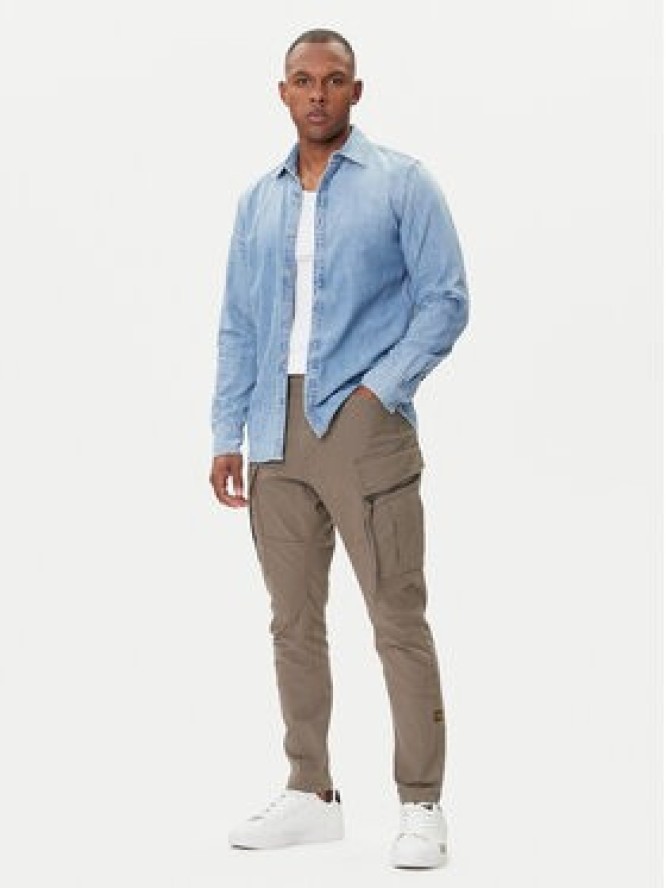 G-Star Raw Spodnie materiałowe Zip Pocket 3D D24307-E172 Zielony Skinny Fit