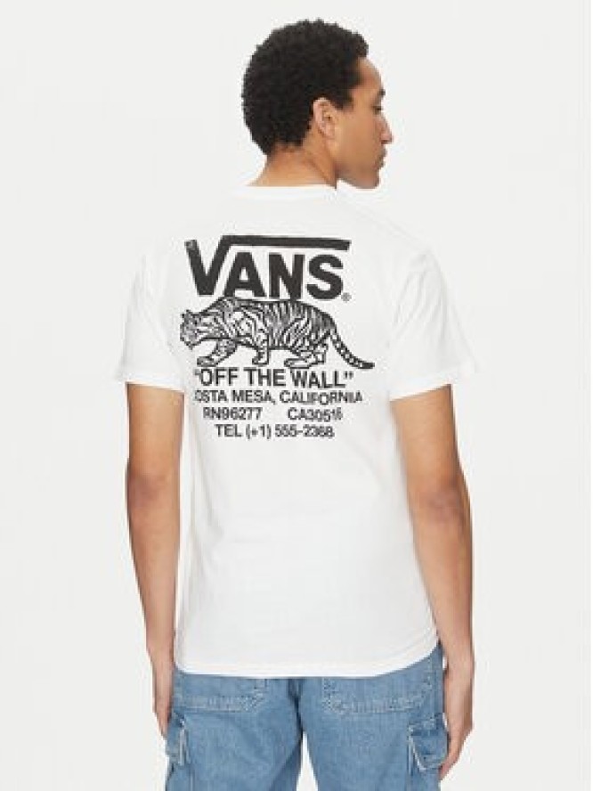Vans T-Shirt Sneaky VN000M3Y Biały Regular Fit