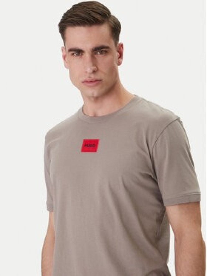 HUGO T-Shirt Diragolino212 50447978 Beżowy Regular Fit