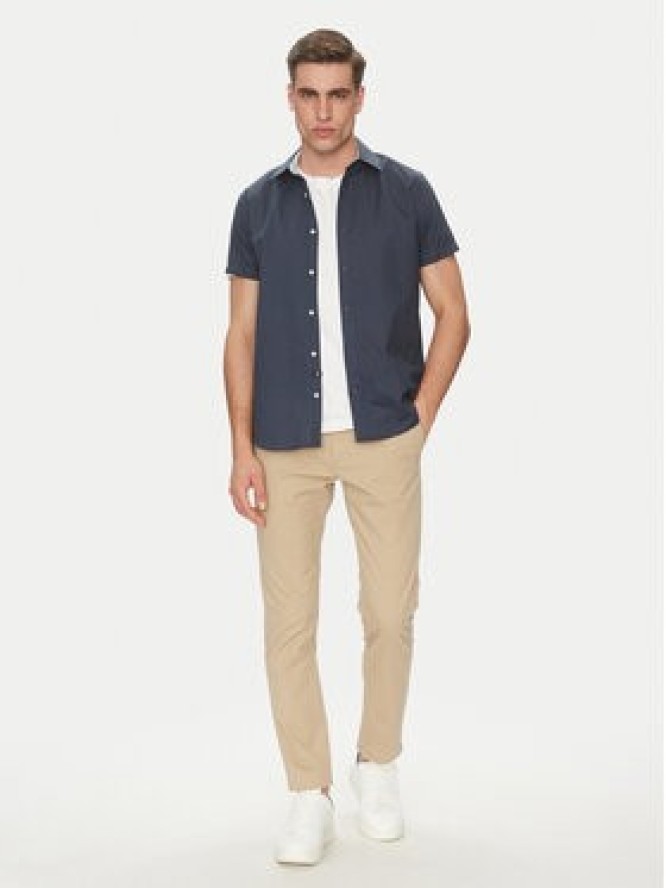 INDICODE Koszula Gentor 20-552 Granatowy Regular Fit