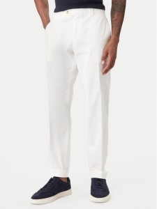 BOSS Spodnie materiałowe C-Genius 50555035 Biały Regular Fit