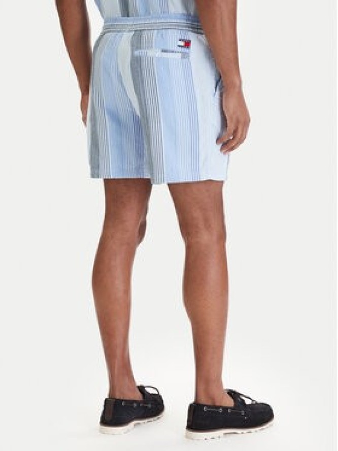 Tommy Jeans Szorty materiałowe Dobby Stripe DM0DM22830 Błękitny Relaxed Fit