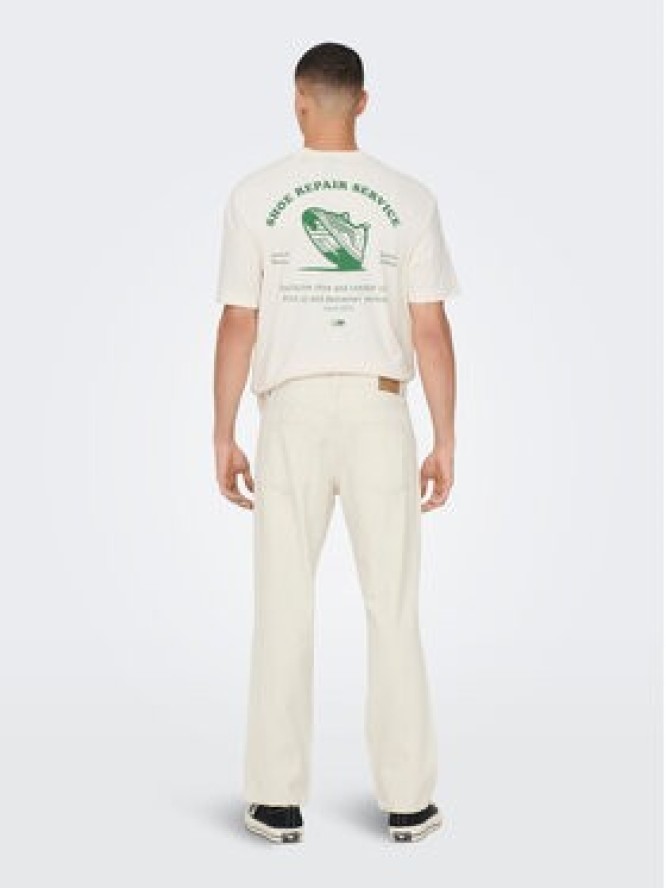 Only & Sons Jeansy 22025917 Biały Loose Fit