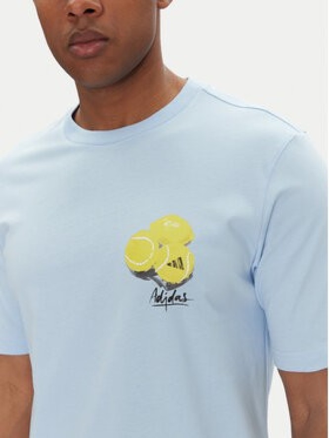 adidas T-Shirt Lounge Still Life Lemons Graphic JJ3958 Niebieski Regular Fit