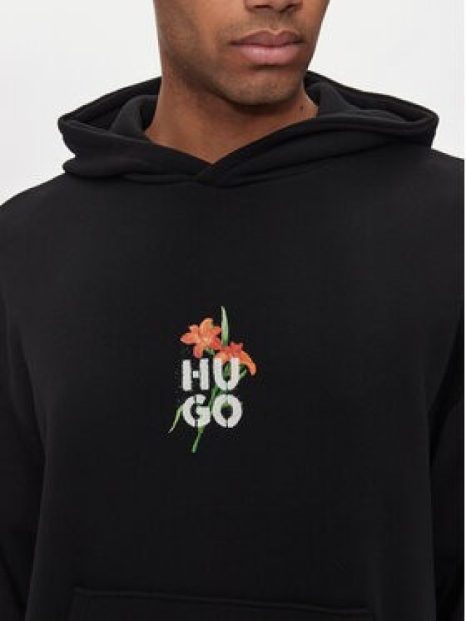 Hugo Bluza Diblossomy 50517408 Czarny Oversize