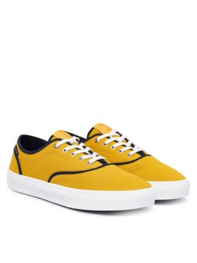 Tommy Hilfiger Tenisówki Th Vulc Cup Long Lace Canvas FM0FM05874 Żółty