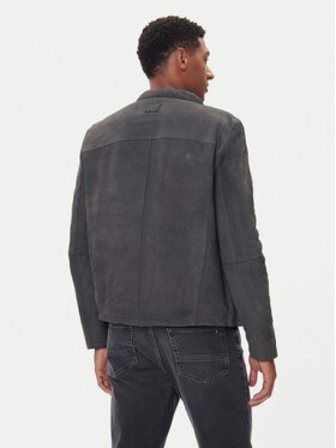 Milestone Kurtka skórzana MSRenaldo 531006 60725 Szary Regular Fit