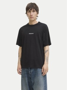 Jack & Jones T-Shirt Meadows Minimal 12283630 Czarny Loose Fit