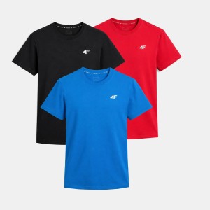 ZESTAW KOSZULEK MĘSKICH 4F KOMPLET 3 SZTUKI T-SHIRT TTSHM3341