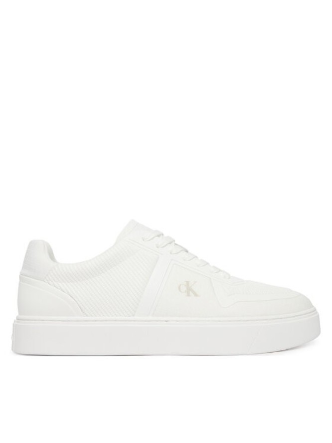 Calvin Klein Sneakersy Classic Cups Laceup Knit HM0HM02130 Biały