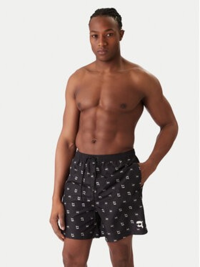 KARL LAGERFELD Szorty kąpielowe A3M46007 Czarny Regular Fit