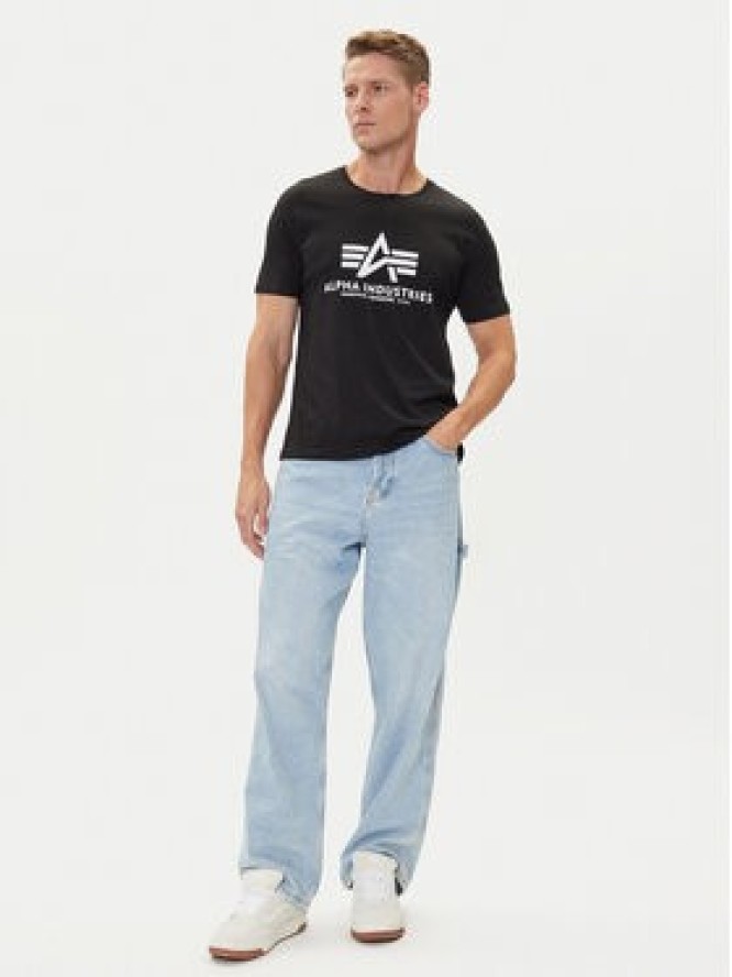 Alpha Industries T-Shirt Basic T-Shirt 100501 Czarny Regular Fit