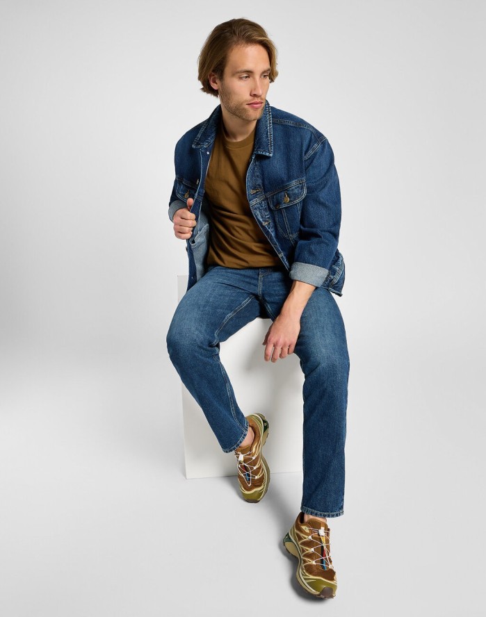 LEE MĘSKIE SPODNIE JEANSOWE OSCAR ECLIPSE BLUE 112355855 L76F016432