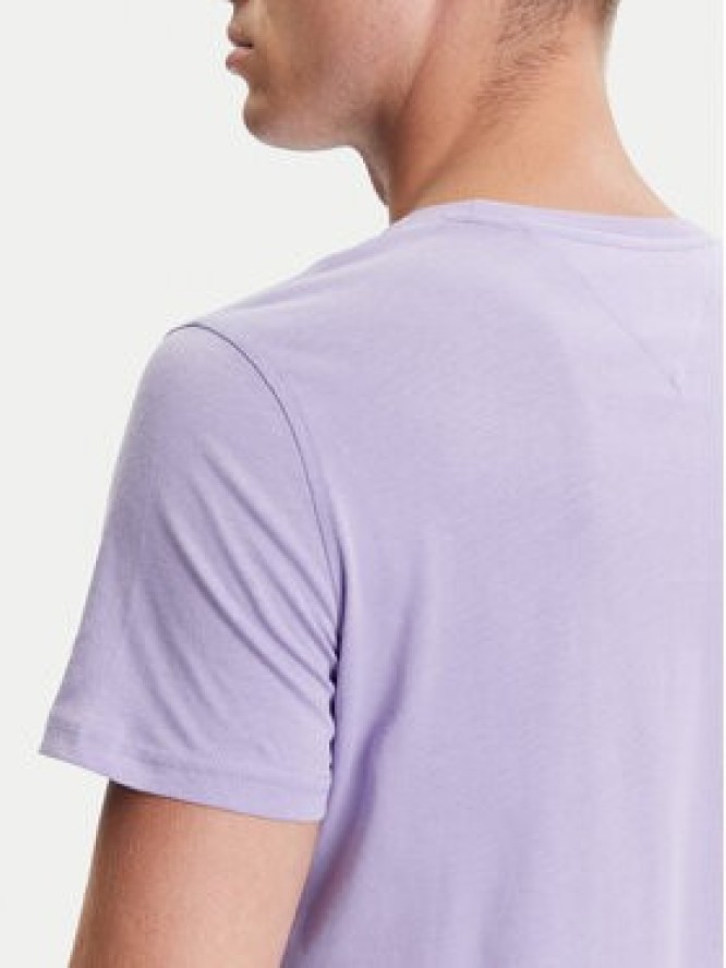 Tommy Jeans T-Shirt DM0DM04411 Fioletowy Slim Fit