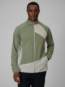 4F Bluza trekkingowa regular bez kaptura męska - khaki M