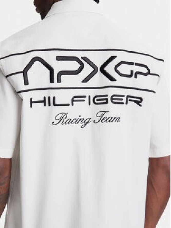 Tommy Hilfiger Koszula F1 Movie Mechanics MW0MW41476 Écru Boxy Fit