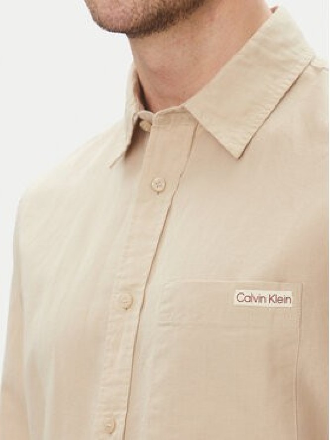 Calvin Klein Jeans Koszula J30J327295 Beżowy Regular Fit