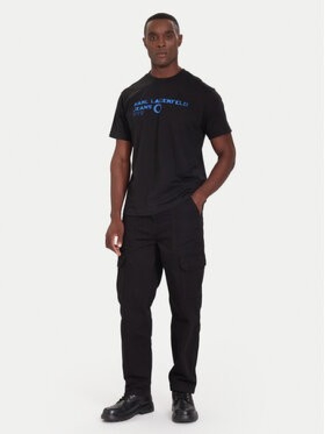 Karl Lagerfeld Jeans T-Shirt A4M17022 Czarny Regular Fit