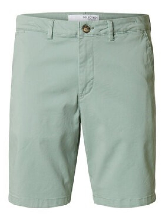 Selected Homme Szorty materiałowe Miles 16092329 Zielony Slim Fit