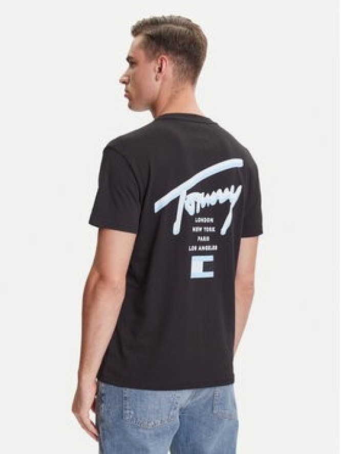 Tommy Jeans T-Shirt Signature City DM0DM21934 Czarny Regular Fit