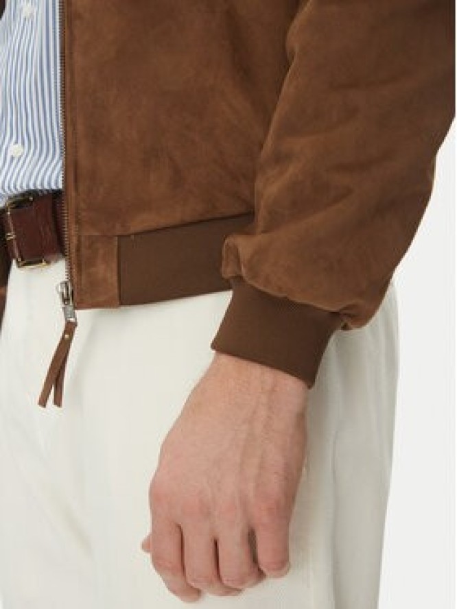 Serge Pariente Kurtka skórzana Expo Vs Beżowy Regular Fit