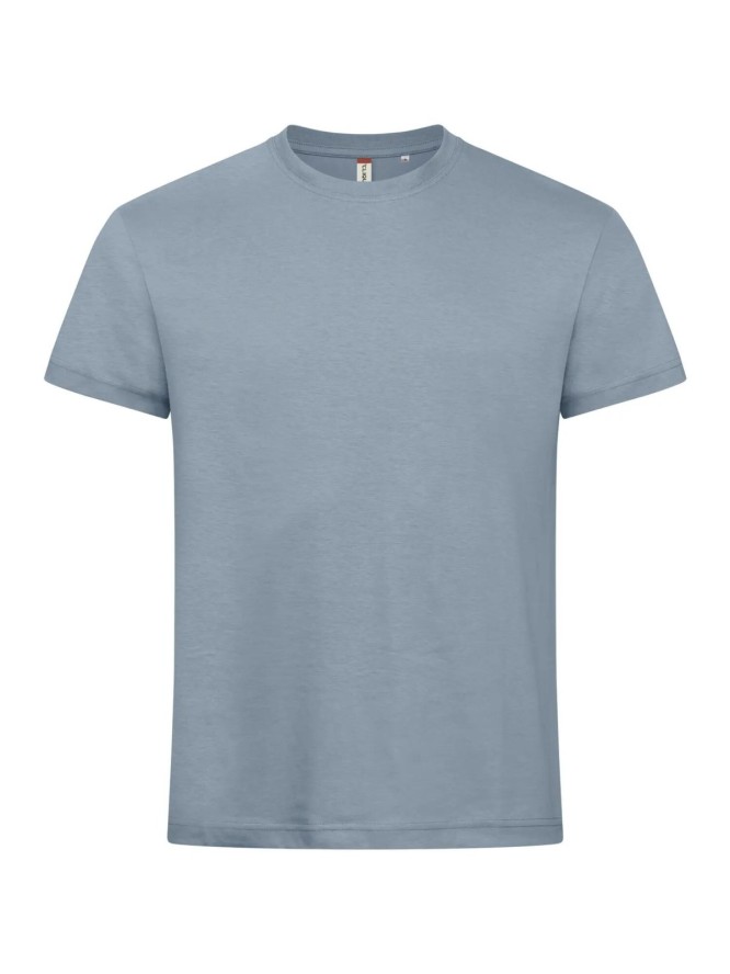 clique Basic-T męski T-shirt dopasowany z bawełny – light blue
