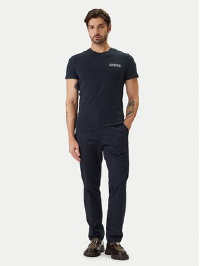 Guess T-Shirt U6GM03 K6YW1 Granatowy Slim Fit