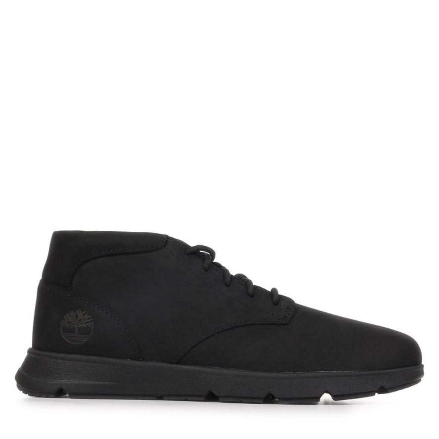 Buty Timberland Parker Street Mid ze skóry w kolorze czarnym