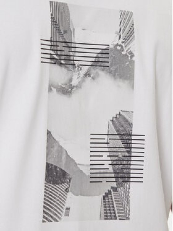 BOSS T-Shirt Stripe Zone 50548093 Biały Relaxed Fit