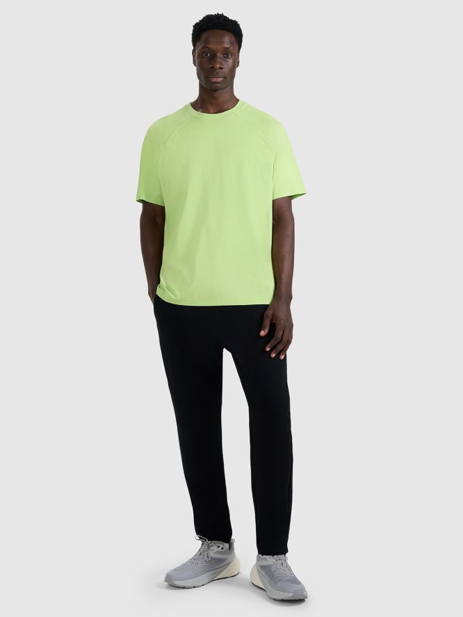 4F T-shirt oversize gładki męski - zielony XXL