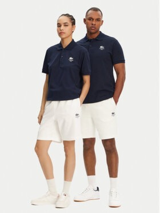 Lacoste Szorty sportowe Unisex GH0990 Écru Regular Fit