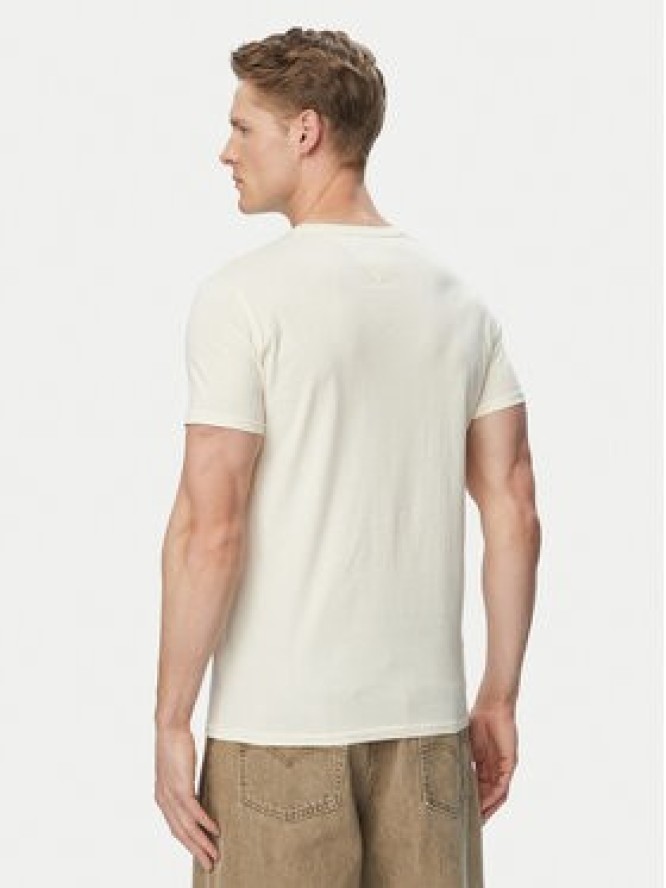 Tommy Jeans T-Shirt DM0DM04411 Kremowy Slim Fit