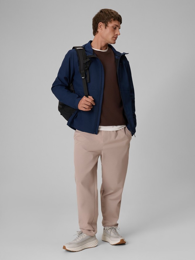 4F Kurtka softshell wiatroodporna membrana 8000 męska - granatowa S