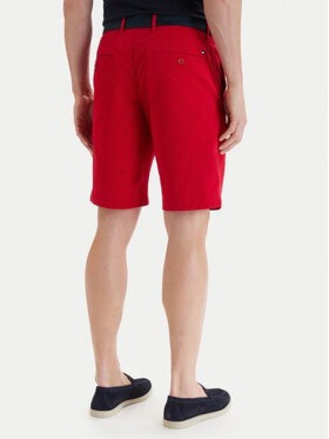 Tommy Hilfiger Komplet szorty i pasek Denton MW0MW42349 Czerwony Slim Fit