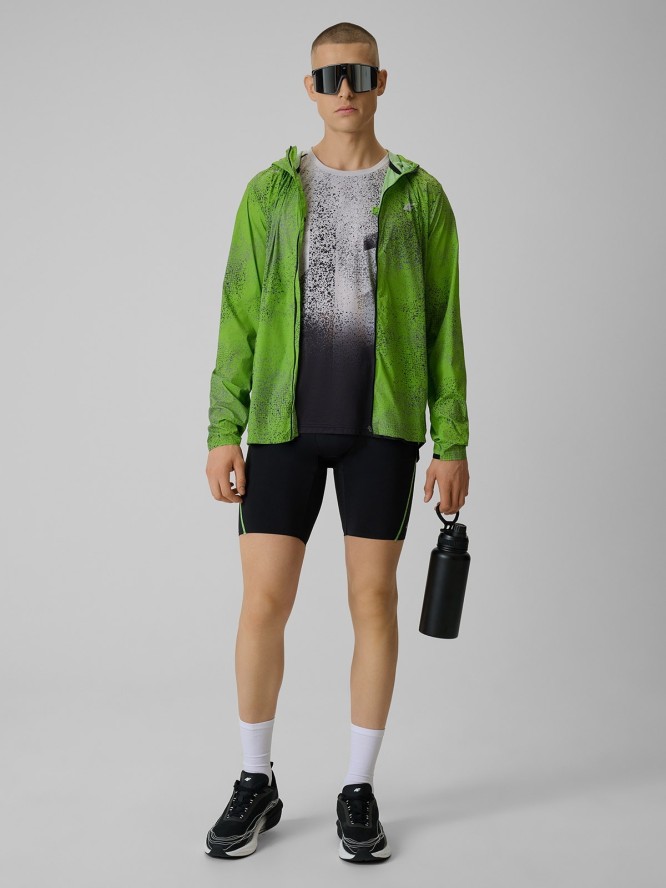 4F Koszulka do biegania regular szybkoschnąca męska - czarna S