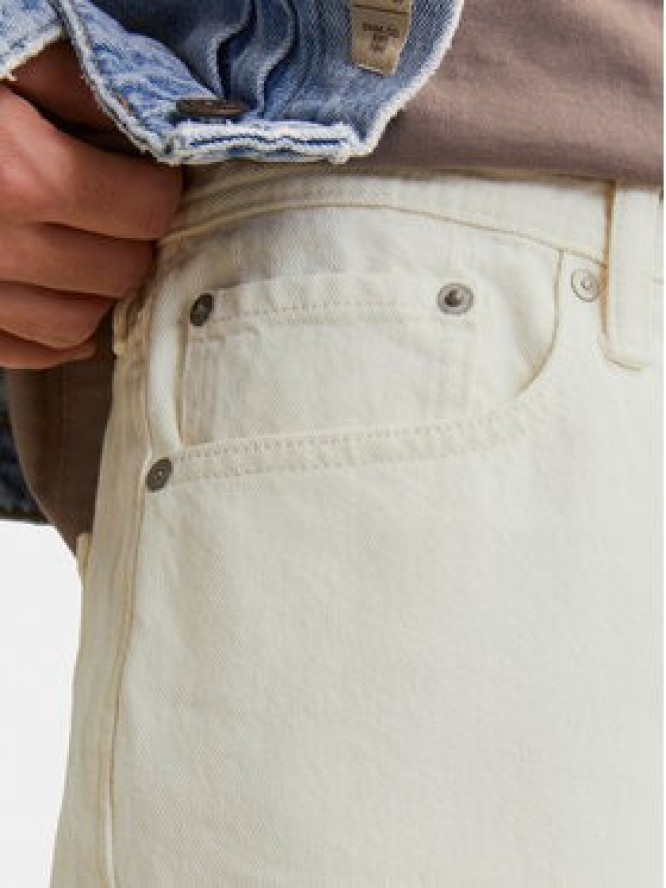 Jack & Jones Jeansy Chris 12252087 Écru Relaxed Fit