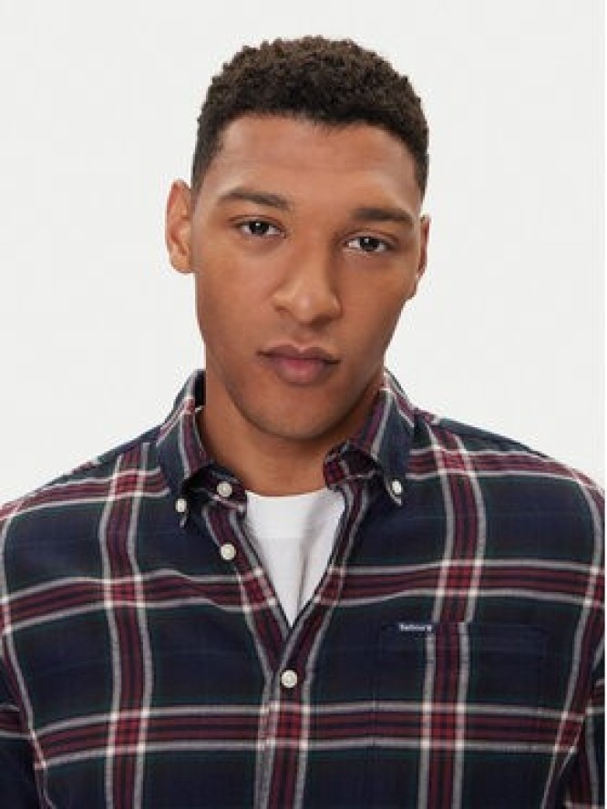 Barbour Koszula Crossfell MSH4995BL53 Granatowy Tailored Fit