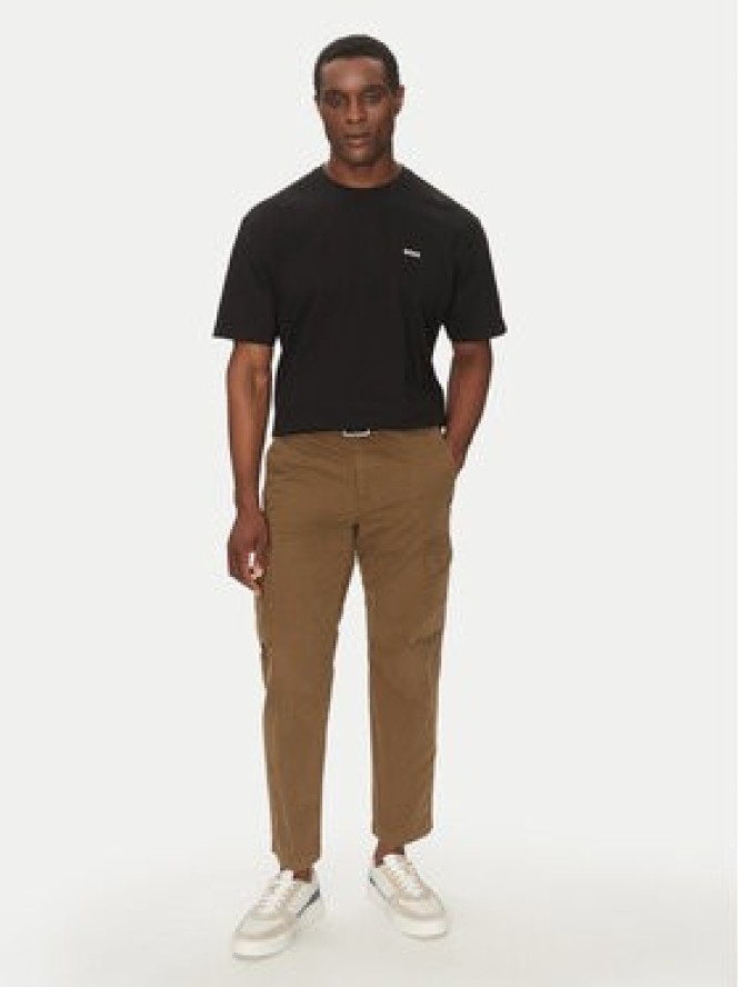 BOSS T-Shirt Te_Surfaceshort 50534925 Czarny Relaxed Fit