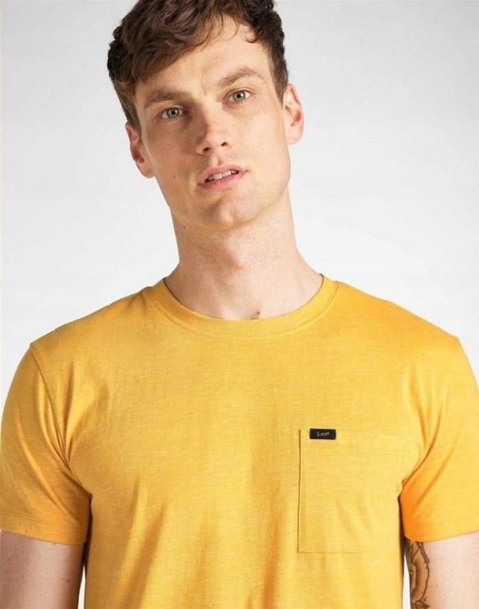 LEE ULTIMATE POCKET TEE MĘSKI T-SHIRT GOLDEN YELLOW L66JWTNF 112116509