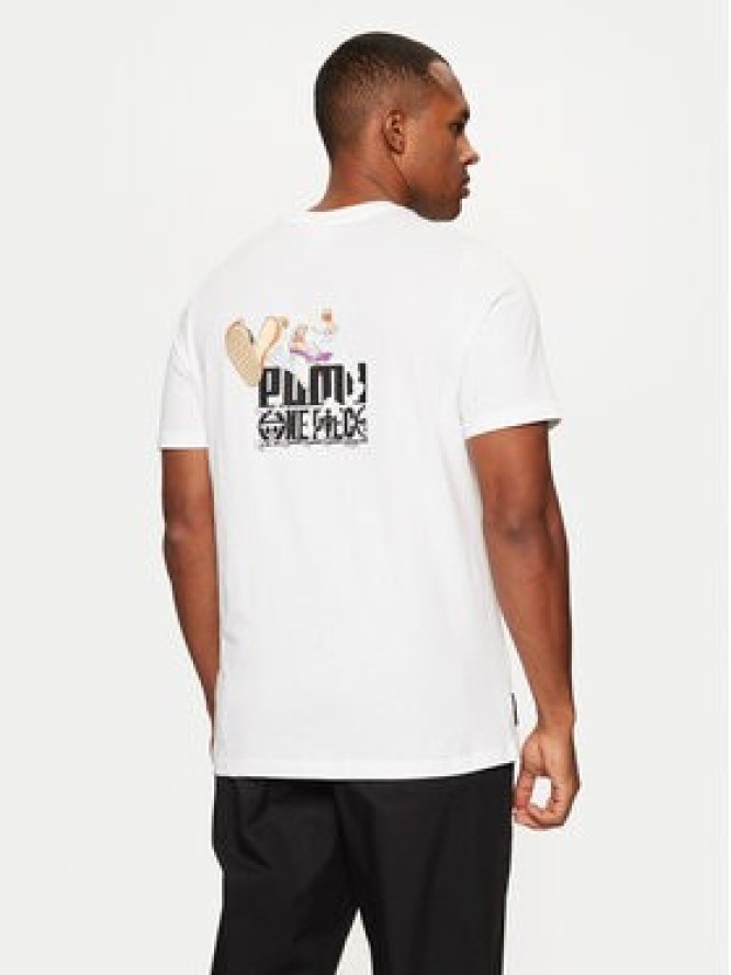 Puma T-Shirt One Piece 624665 Biały Regular Fit