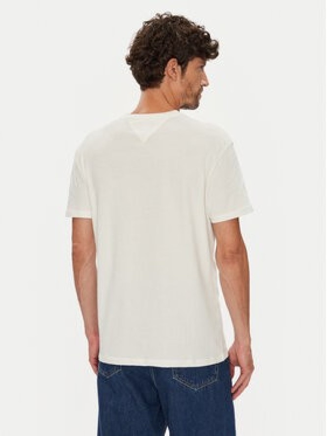 Tommy Jeans T-Shirt Dna Flag DM0DM21941 Biały Regular Fit