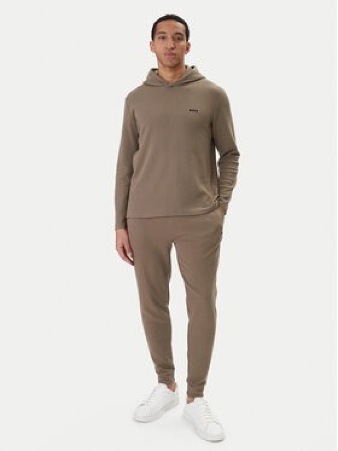 BOSS Bluza Waffle 50535885 Brązowy Regular Fit