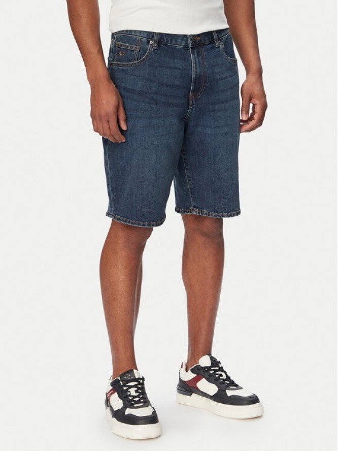 Armani Exchange Szorty jeansowe XM000073 AF24463 MB001 Granatowy Comfort Fit