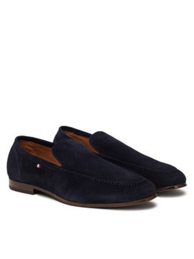 Tommy Hilfiger Półbuty Hilfiger Flexible Suede Loafer FM0FM05496 Granatowy