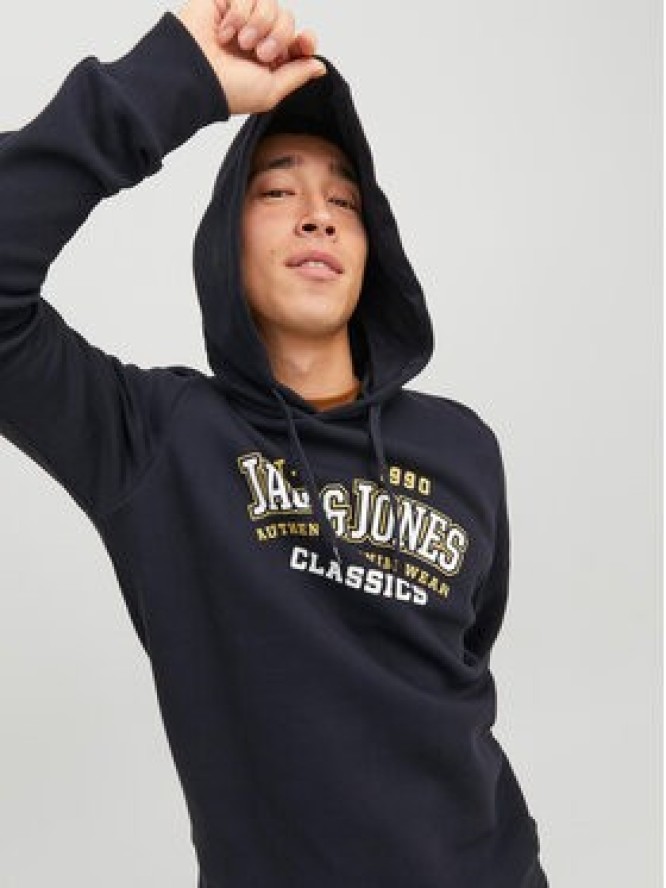 Jack & Jones Bluza Logo 12233597 Granatowy Standard Fit