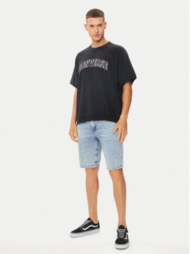 Converse T-Shirt M Retro Chuck Ss Crew 10026428-A01 Czarny Regular Fit